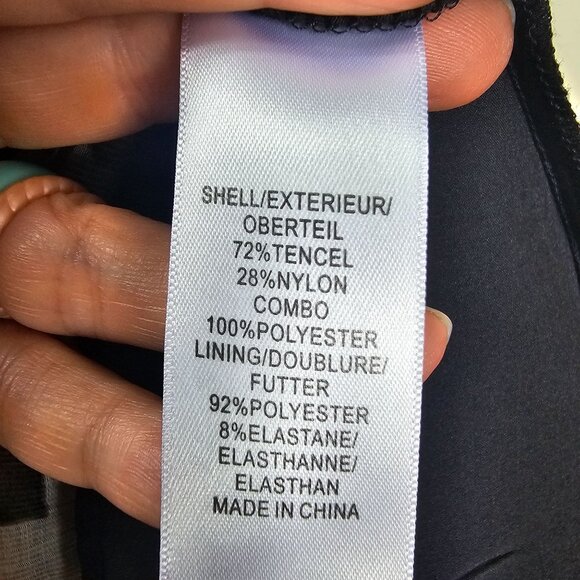 Adrianna Papell Black & Gray Floral Sleeveless Midi Dress Sz 14 Asymmetrical Hem - Picture 6 of 14